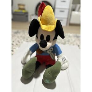 Disney Mickey Mouse Plush‎ – Adventurer/Explorer with Yellow Hat & Feather
